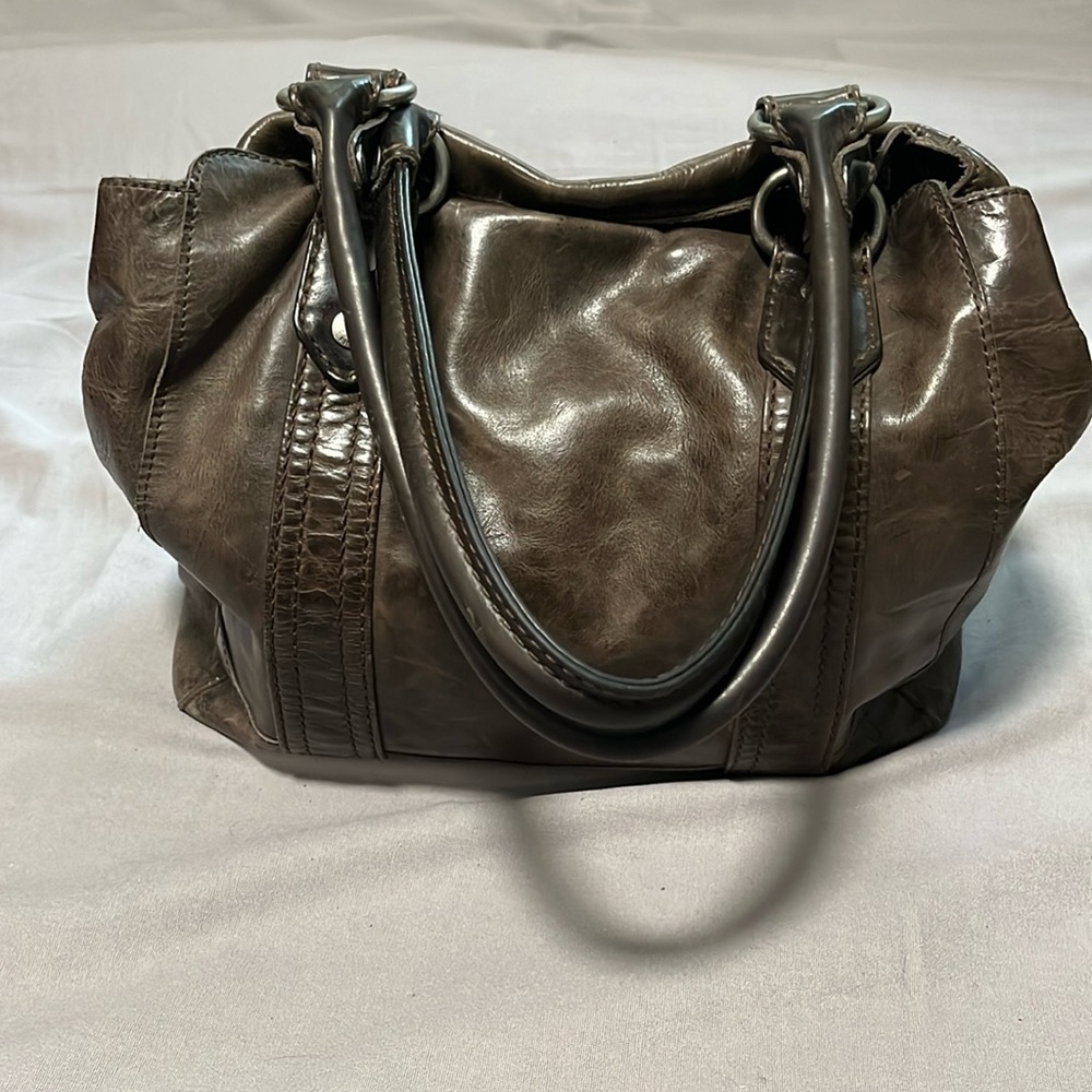 Frye Dark Brown Leather Shoulder Bag